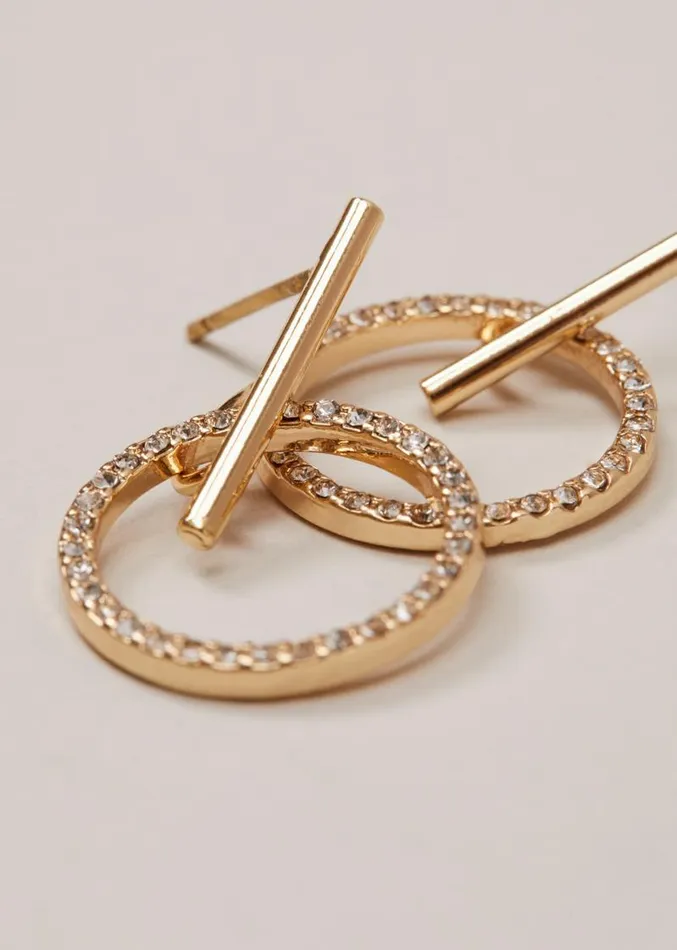 Small Stone Drop Earrings Gold Women Phase Eight Jewellery