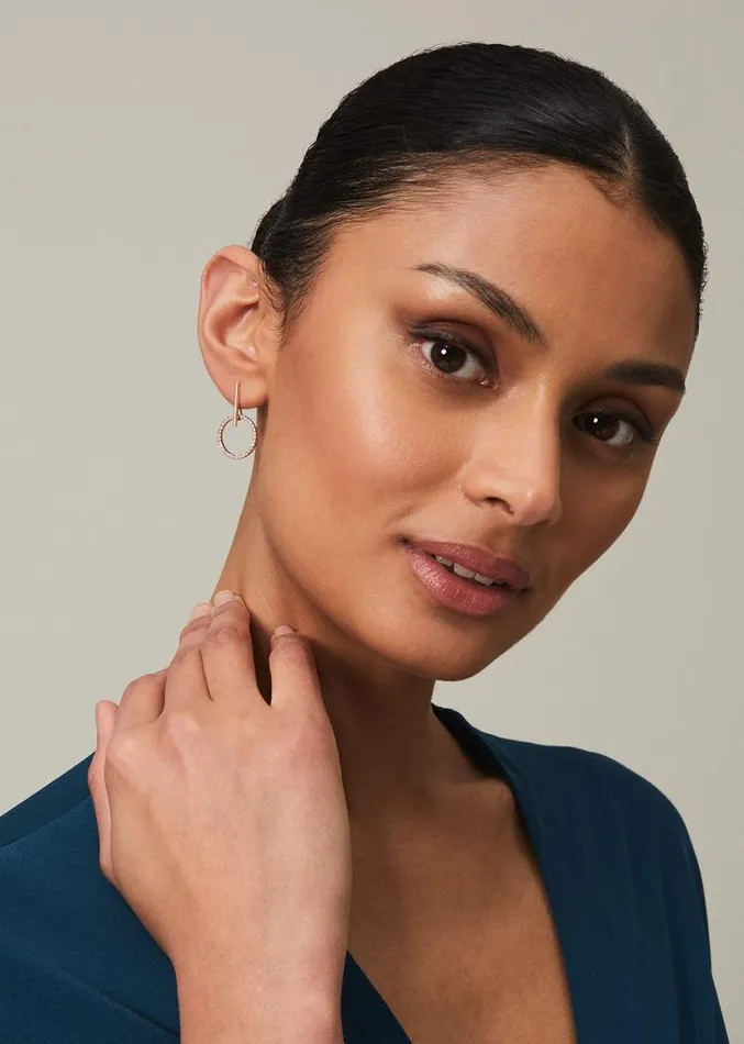 Small Stone Drop Earrings Gold Women Phase Eight Jewellery
