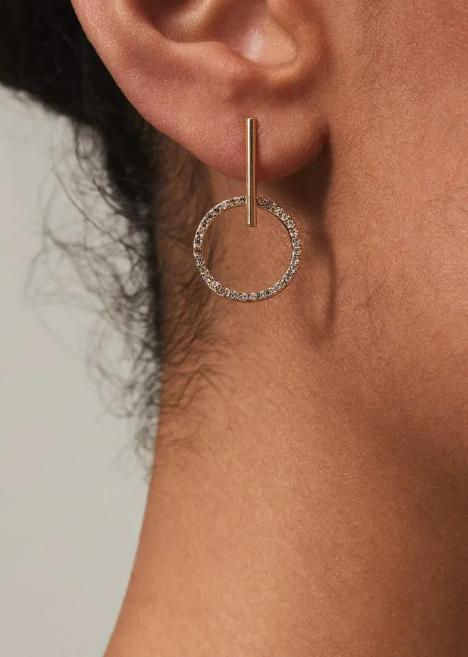Small Stone Drop Earrings Gold Women Phase Eight Jewellery