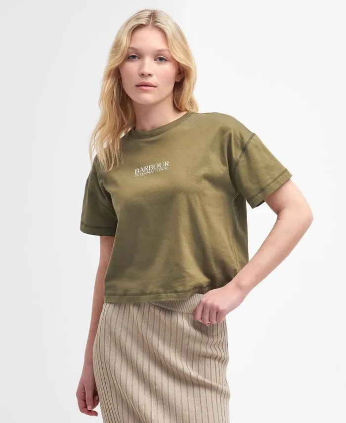 Sofia Tshirt Golden Khaki Women Barbour TShirts
