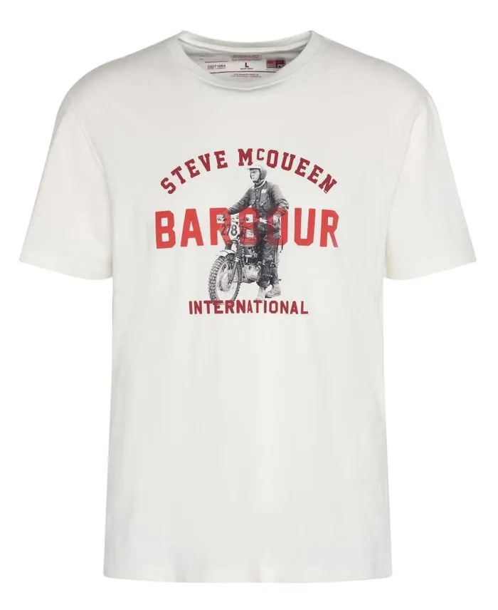 Speedway TShirt Whisper White Men Barbour TShirts