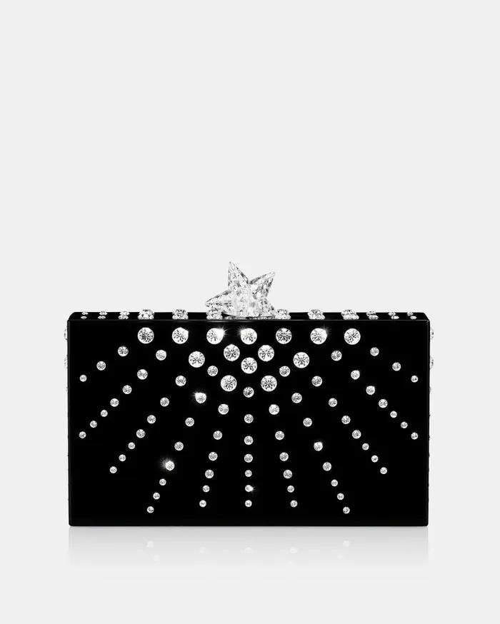 Starlight Clutch Black Women Aquazzura Clutch Bags Starlight Clutch Black Women Aquazzura Clutch Bags