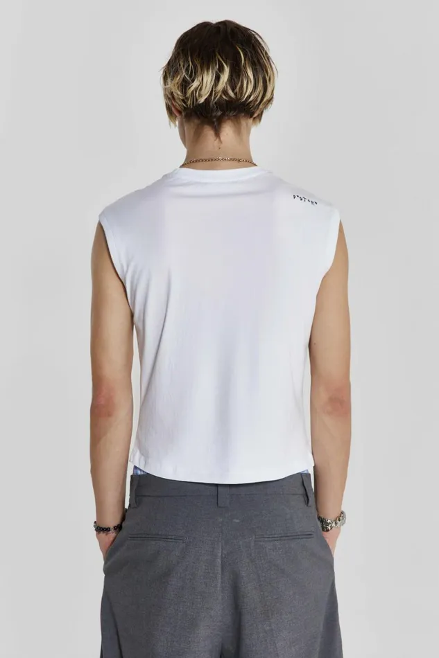 Stars And Spikes Tank White Men Jaded London Vests Stars And Spikes Tank White Men Jaded London Vests