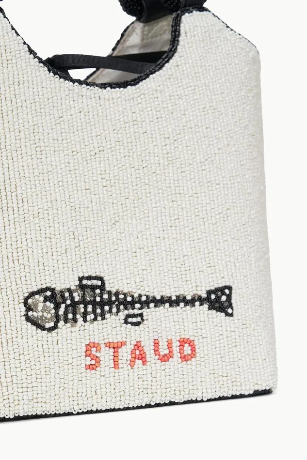STAUD Beaded Women STAUD COTE BEADED BAG STAUDINES CREAM STAUD Beaded Women STAUD COTE BEADED BAG STAUDINES CREAM