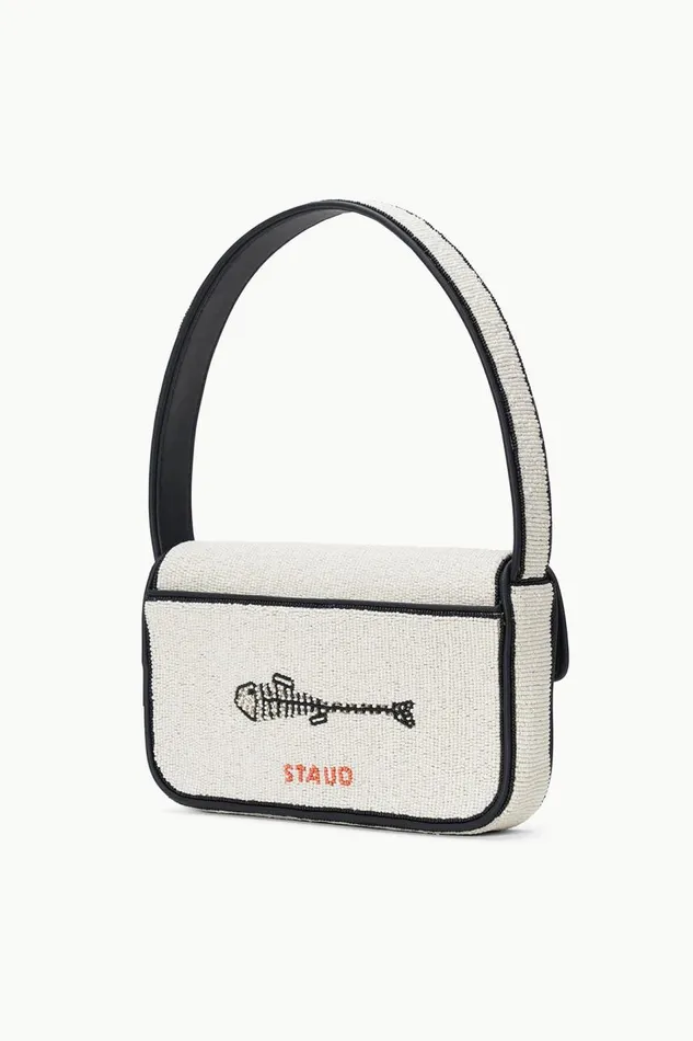 STAUD Beaded Women STAUD TOMMY BEADED BAG STAUDINES CREAM STAUD Beaded Women STAUD TOMMY BEADED BAG STAUDINES CREAM