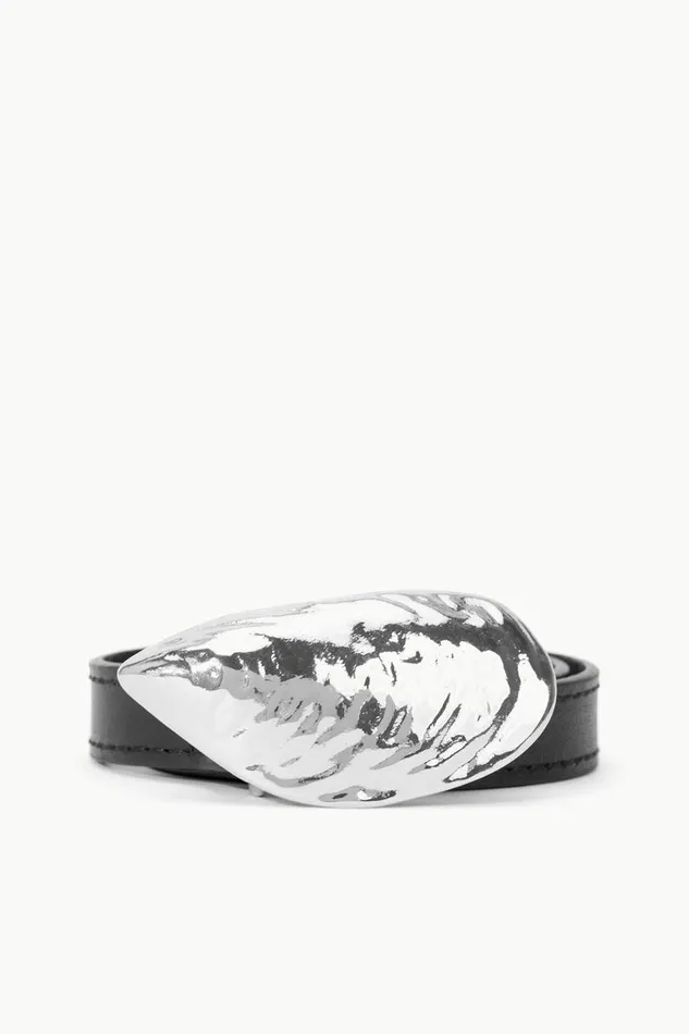 STAUD Belts Women STAUD SHELL BUCKLE BELT BLACK