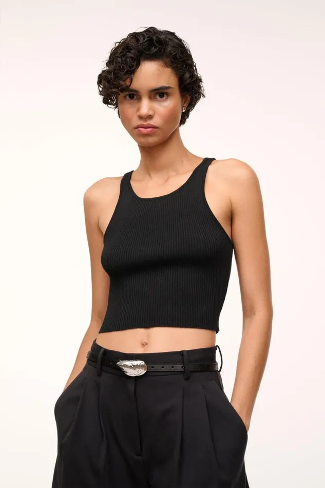 STAUD Belts Women STAUD SHELL BUCKLE BELT BLACK STAUD Belts Women STAUD SHELL BUCKLE BELT BLACK