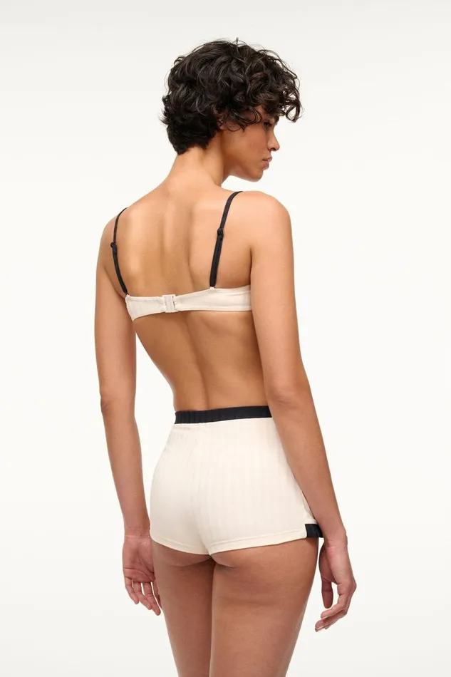 STAUD Bikinis Women STAUD NELL SWIM SKIRT IVORY BLACK