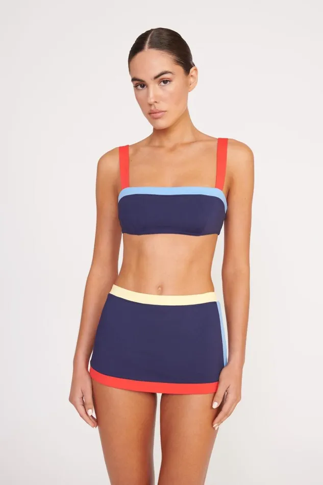 STAUD Bikinis Women STAUD NELL SWIM SKIRT NAVY COLORBLOCK STAUD Bikinis Women STAUD NELL SWIM SKIRT NAVY COLORBLOCK