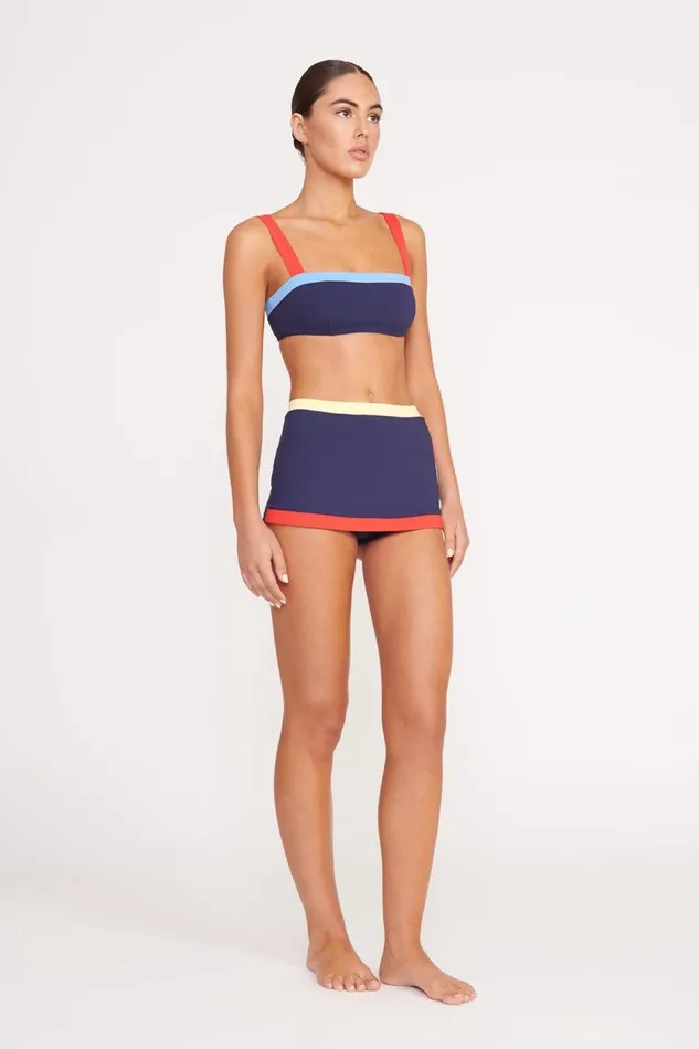 STAUD Bikinis Women STAUD NELL SWIM SKIRT NAVY COLORBLOCK STAUD Bikinis Women STAUD NELL SWIM SKIRT NAVY COLORBLOCK