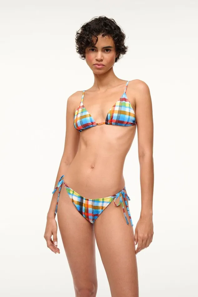 STAUD Bikinis Women STAUD SISLEY STRING BOTTOM MADRAS PLAID STAUD Bikinis Women STAUD SISLEY STRING BOTTOM MADRAS PLAID
