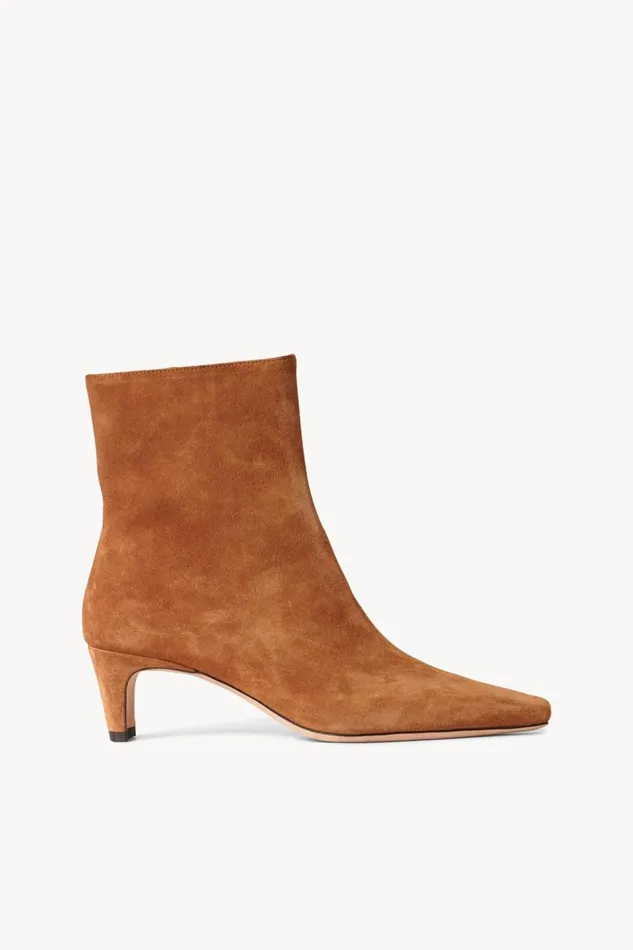 STAUD Boots Women STAUD WALLY ANKLE BOOT TAN SUEDE