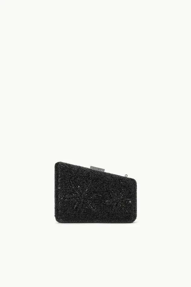STAUD Clutches Women STAUD CARMELLA BEADED CLUTCH BLACK STARFISH