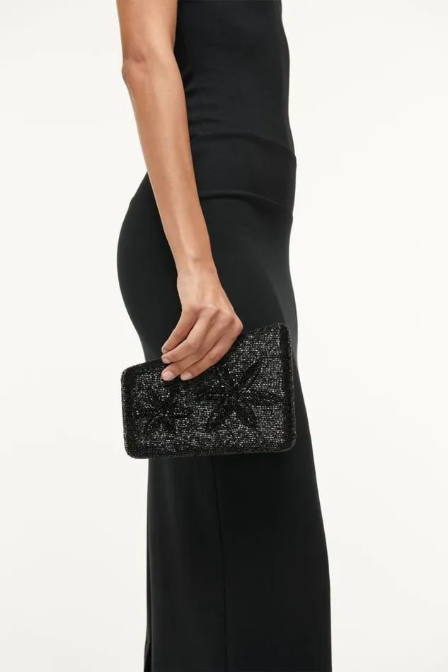 STAUD Clutches Women STAUD CARMELLA BEADED CLUTCH BLACK STARFISH