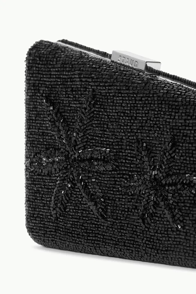 STAUD Clutches Women STAUD CARMELLA BEADED CLUTCH BLACK STARFISH