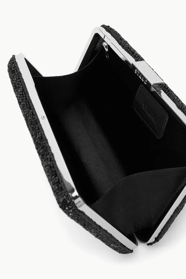 STAUD Clutches Women STAUD CARMELLA BEADED CLUTCH BLACK STARFISH