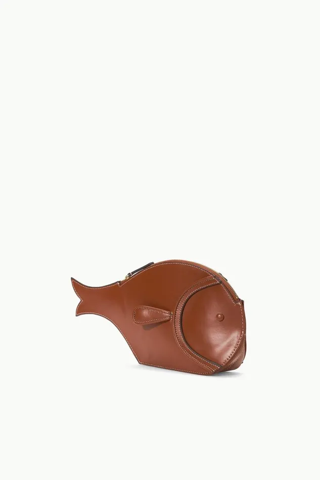 STAUD Clutches Women STAUD PESCE LEATHER CLUTCH TAN STAUD Clutches Women STAUD PESCE LEATHER CLUTCH TAN