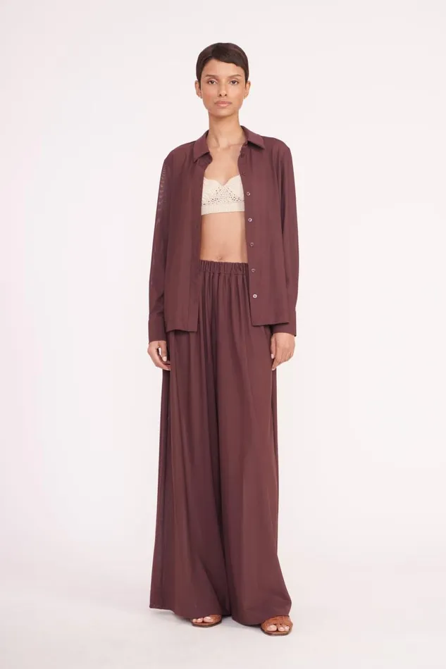 STAUD CoverUps Women STAUD MIRIAM TOP BARK STAUD CoverUps Women STAUD MIRIAM TOP BARK