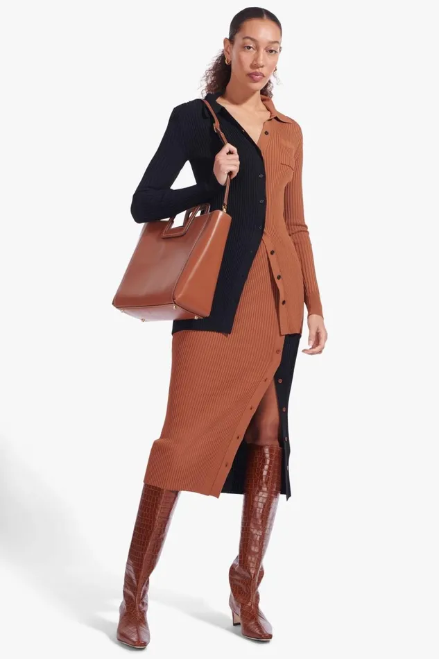 STAUD Crossbody Women SHIRLEY LEATHER BAG SADDLE STAUD Crossbody Women SHIRLEY LEATHER BAG SADDLE