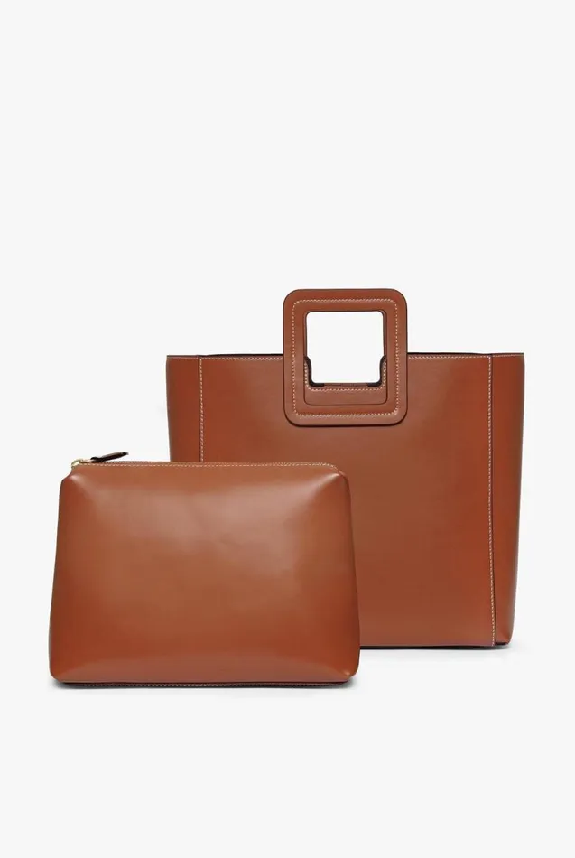 STAUD Crossbody Women SHIRLEY LEATHER BAG SADDLE STAUD Crossbody Women SHIRLEY LEATHER BAG SADDLE