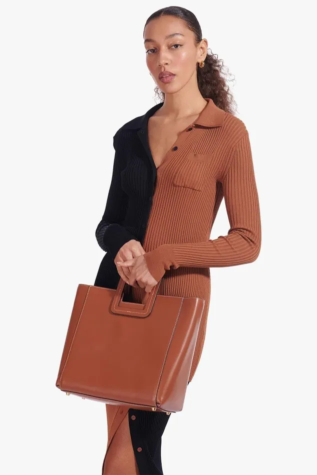 STAUD Crossbody Women SHIRLEY LEATHER BAG SADDLE STAUD Crossbody Women SHIRLEY LEATHER BAG SADDLE