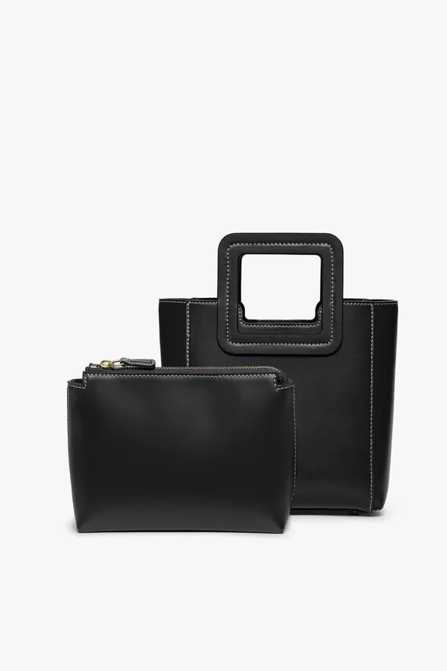 STAUD Crossbody Women STAUD MINI SHIRLEY LEATHER BAG BLACK STAUD Crossbody Women STAUD MINI SHIRLEY LEATHER BAG BLACK