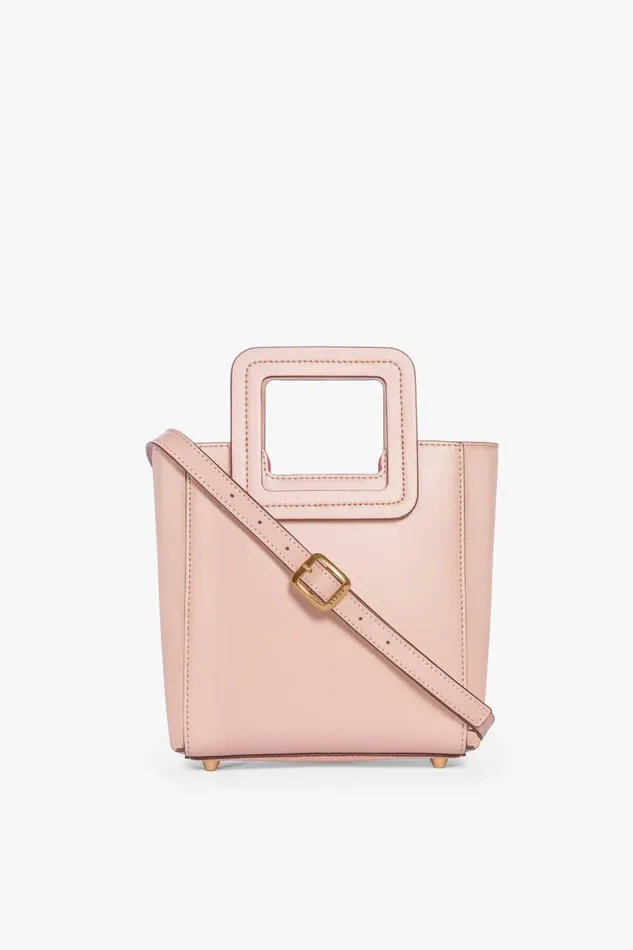 STAUD Crossbody Women STAUD MINI SHIRLEY LEATHER BAG BLUSH