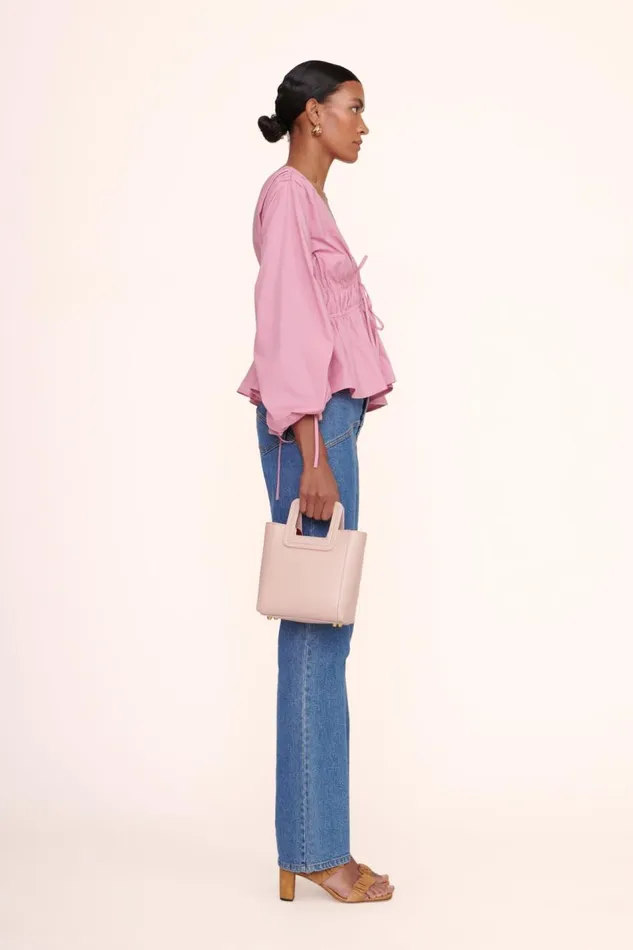 STAUD Crossbody Women STAUD MINI SHIRLEY LEATHER BAG BLUSH