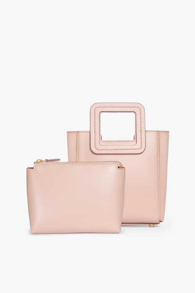STAUD Crossbody Women STAUD MINI SHIRLEY LEATHER BAG BLUSH
