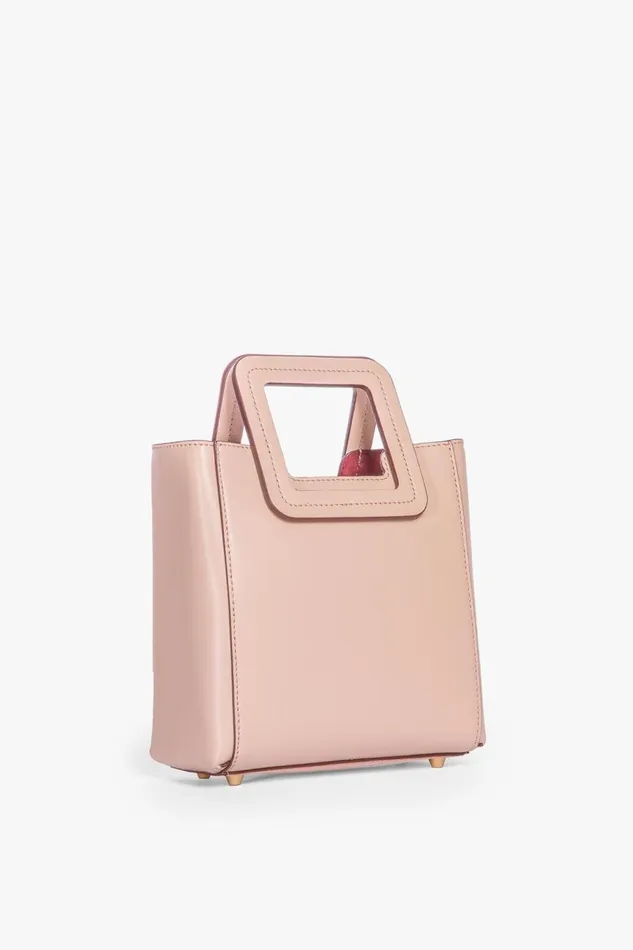 STAUD Crossbody Women STAUD MINI SHIRLEY LEATHER BAG BLUSH