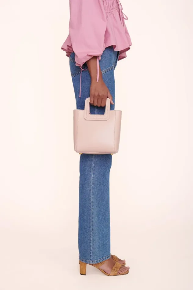 STAUD Crossbody Women STAUD MINI SHIRLEY LEATHER BAG BLUSH