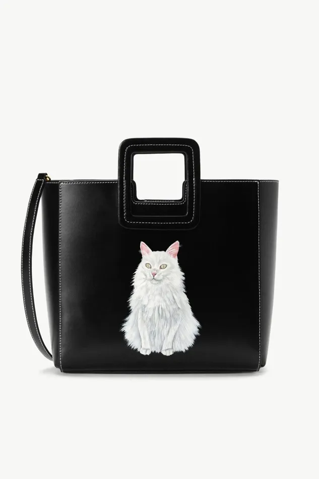 STAUD Custom Handbags Women STAUD CUSTOM SHIRLEY LEATHER BAG BLACK