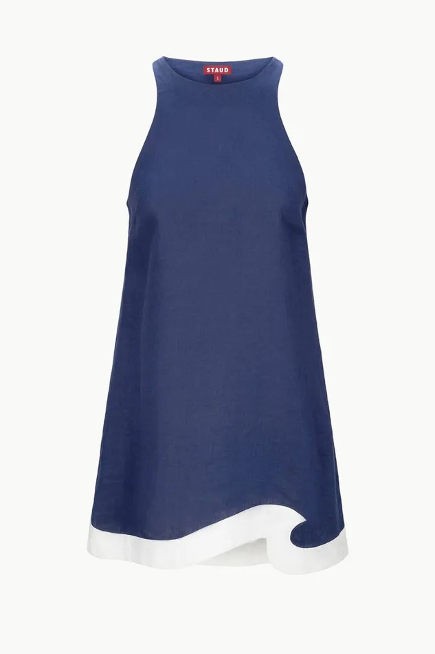 STAUD Dresses Women STAUD ALLORI DRESS NAVY WHITE STAUD Dresses Women STAUD ALLORI DRESS NAVY WHITE