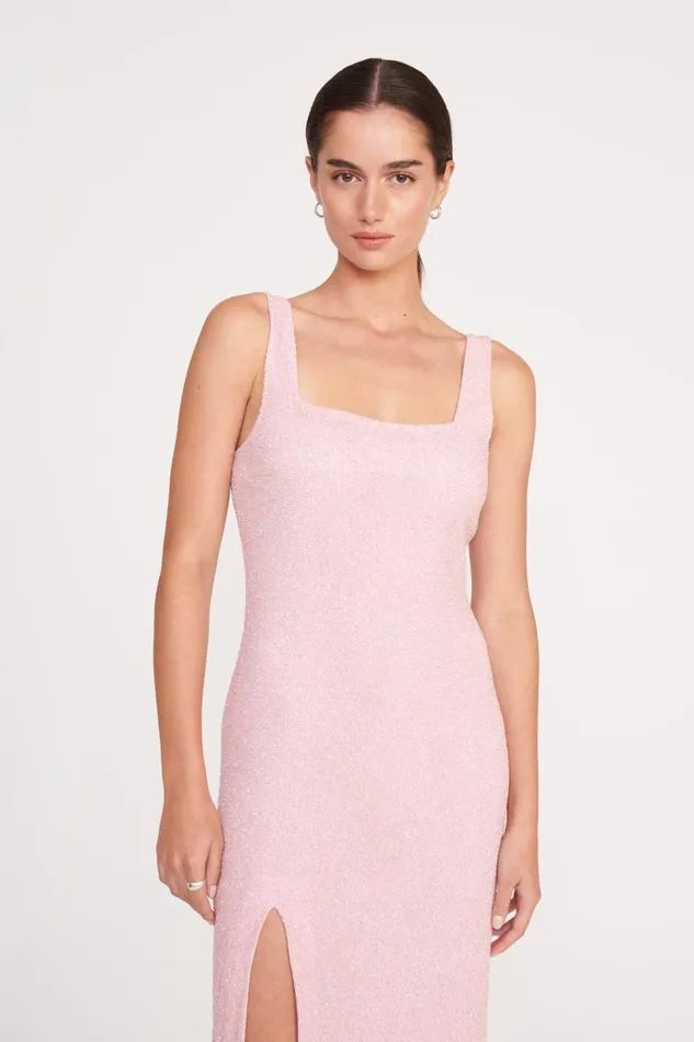 STAUD Dresses Women STAUD MIDI LE SABLE DRESS CHERRY BLOSSOM STAUD Dresses Women STAUD MIDI LE SABLE DRESS CHERRY BLOSSOM