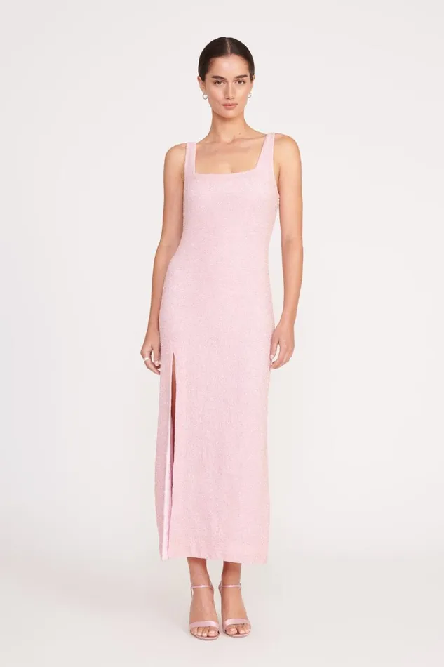 STAUD Dresses Women STAUD MIDI LE SABLE DRESS CHERRY BLOSSOM STAUD Dresses Women STAUD MIDI LE SABLE DRESS CHERRY BLOSSOM