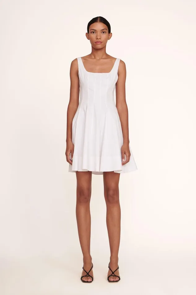 STAUD Dresses Women STAUD MINI WELLS DRESS WHITE STAUD Dresses Women STAUD MINI WELLS DRESS WHITE