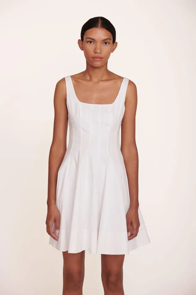 STAUD Dresses Women STAUD MINI WELLS DRESS WHITE STAUD Dresses Women STAUD MINI WELLS DRESS WHITE