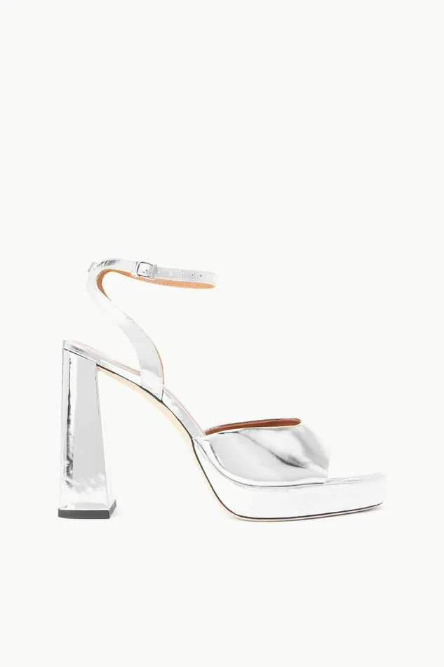 STAUD Heels Women STAUD SOLANGE PLATFORM CHROME