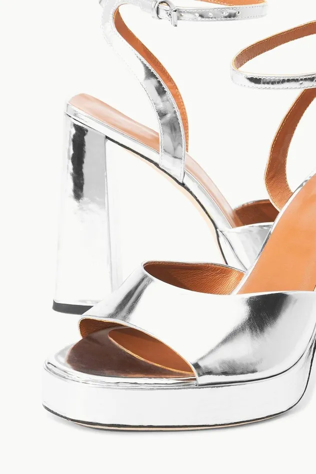 STAUD Heels Women STAUD SOLANGE PLATFORM CHROME STAUD Heels Women STAUD SOLANGE PLATFORM CHROME