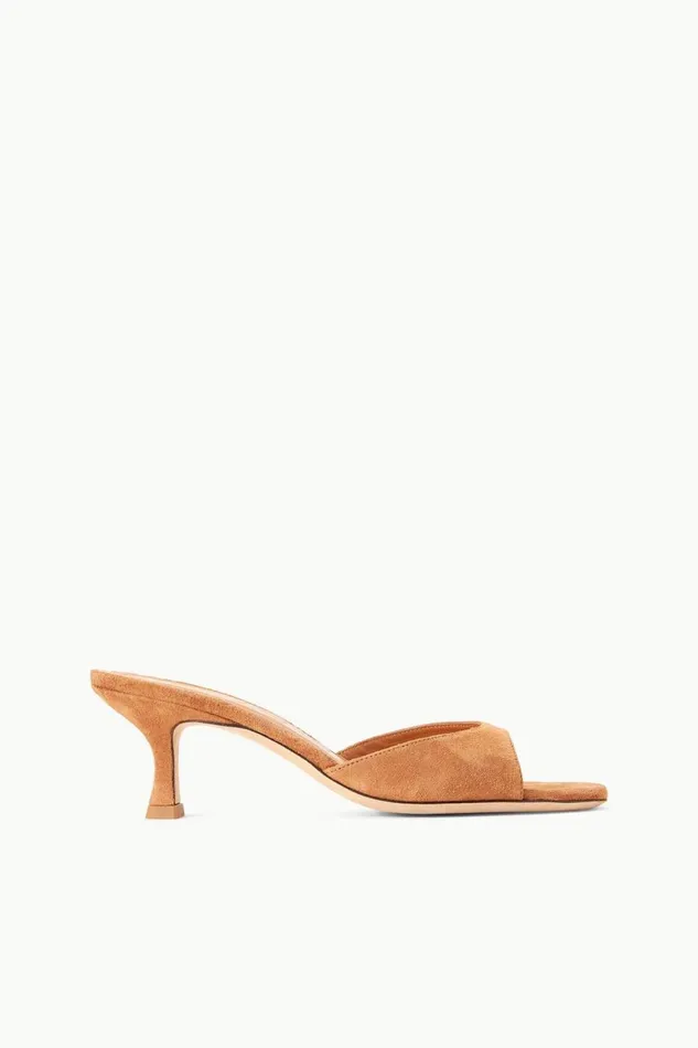 STAUD Mules and Flats Women STAUD BRIGITTE MULE TAN SUEDE