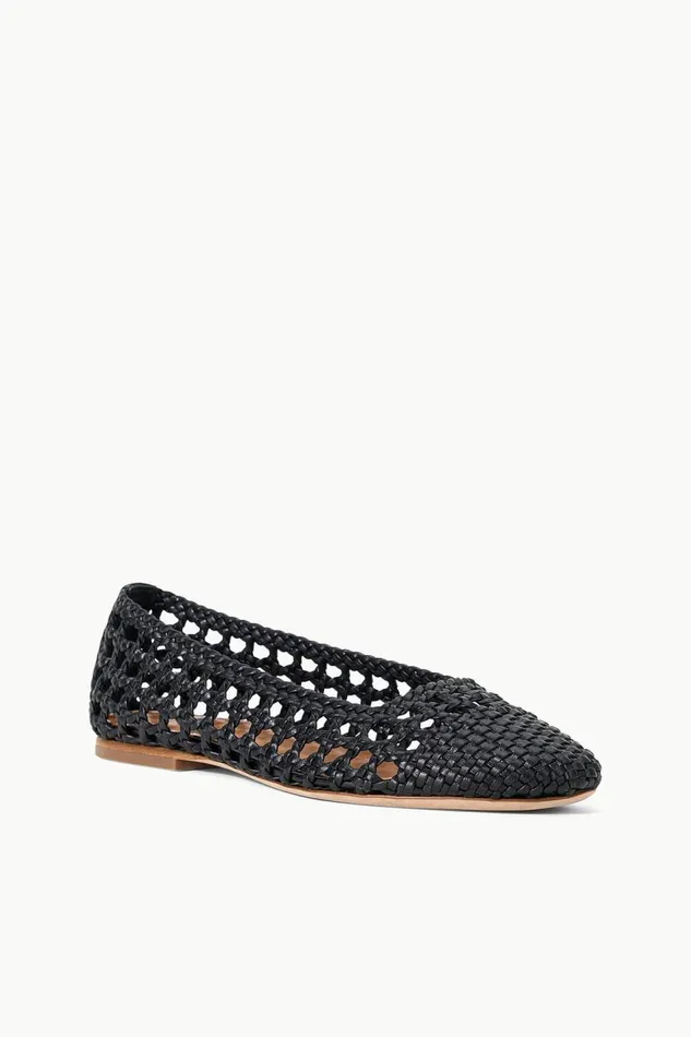 STAUD Mules and Flats Women STAUD NELL CROCHET BALLERINA BLACK STAUD Mules and Flats Women STAUD NELL CROCHET BALLERINA BLACK