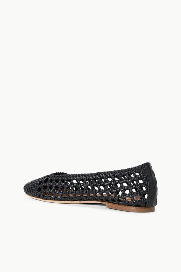 STAUD Mules and Flats Women STAUD NELL CROCHET BALLERINA BLACK STAUD Mules and Flats Women STAUD NELL CROCHET BALLERINA BLACK