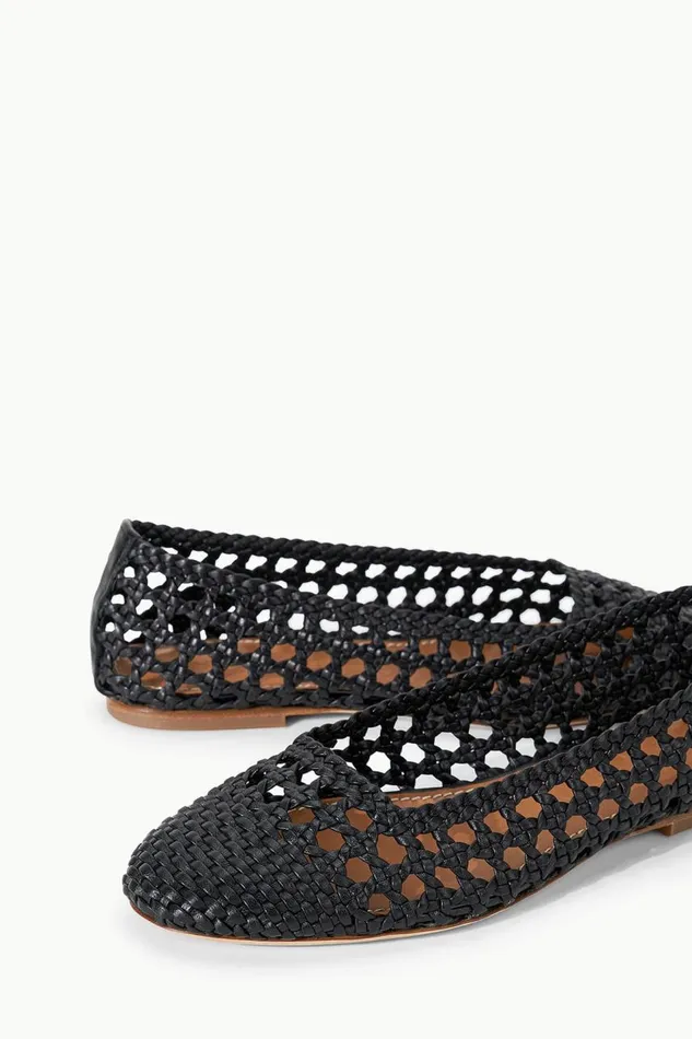 STAUD Mules and Flats Women STAUD NELL CROCHET BALLERINA BLACK STAUD Mules and Flats Women STAUD NELL CROCHET BALLERINA BLACK