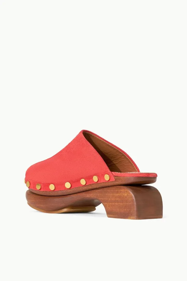 STAUD Mules and Flats Women STAUD RHODES CLOG RED ROSE STAUD Mules and Flats Women STAUD RHODES CLOG RED ROSE