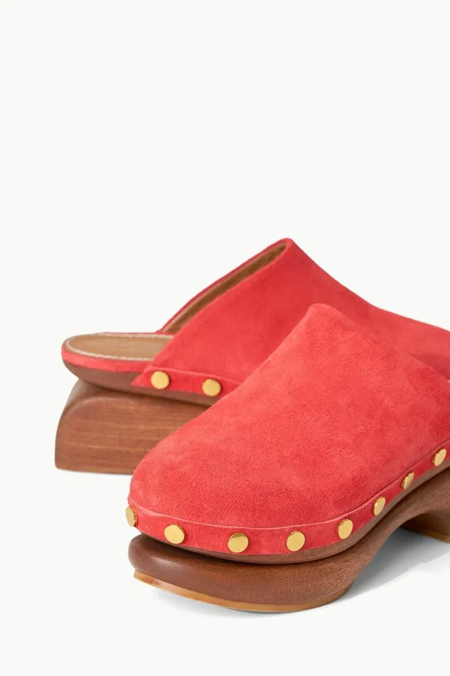 STAUD Mules and Flats Women STAUD RHODES CLOG RED ROSE STAUD Mules and Flats Women STAUD RHODES CLOG RED ROSE