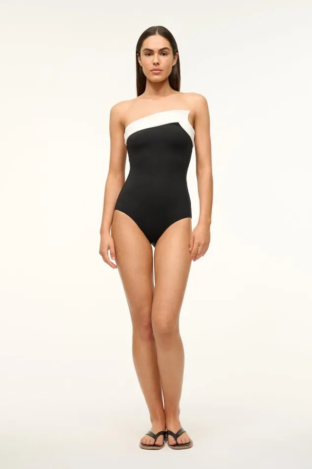 STAUD One Pieces Women STAUD ALEXANDRA ONE PIECE BLACK WHITE