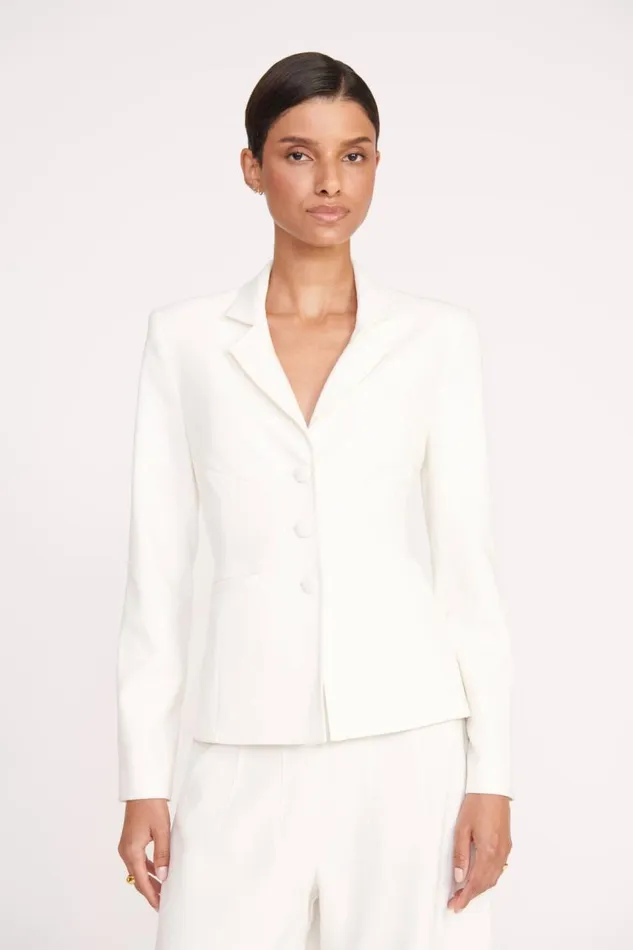 STAUD Outerwear and Jackets Women STAUD CARSON BLAZER IVORY NEW