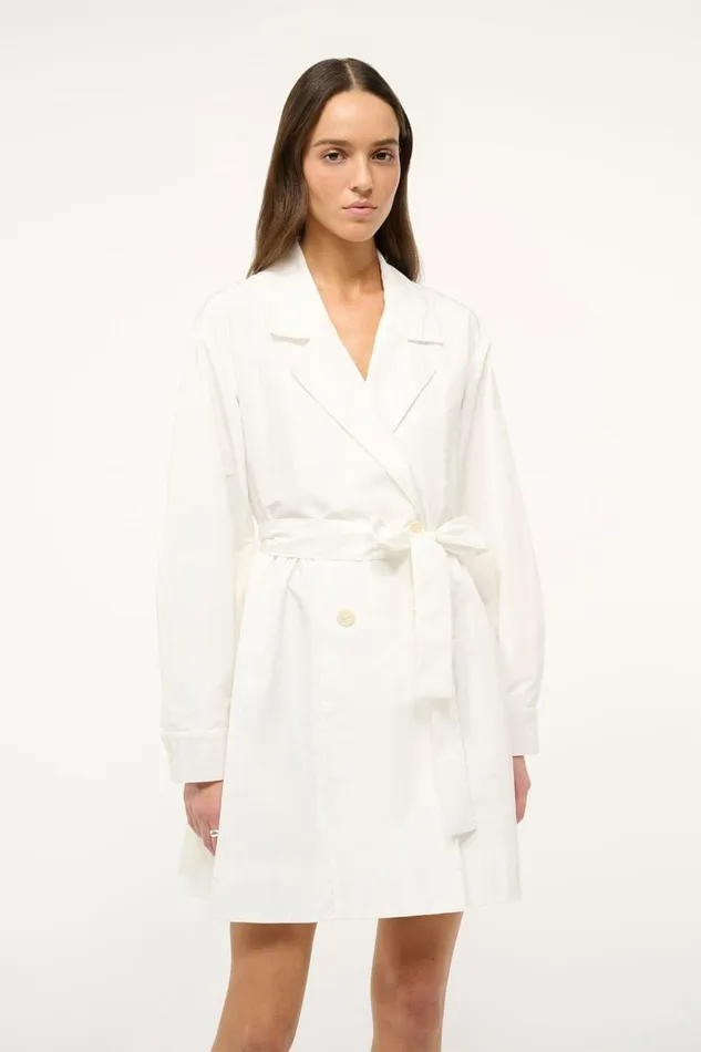 STAUD Outerwear and Jackets Women STAUD RINA DRESS WHITE STAUD Outerwear and Jackets Women STAUD RINA DRESS WHITE