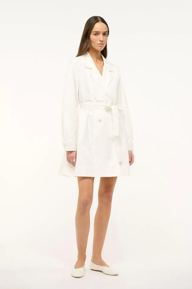 STAUD Outerwear and Jackets Women STAUD RINA DRESS WHITE STAUD Outerwear and Jackets Women STAUD RINA DRESS WHITE