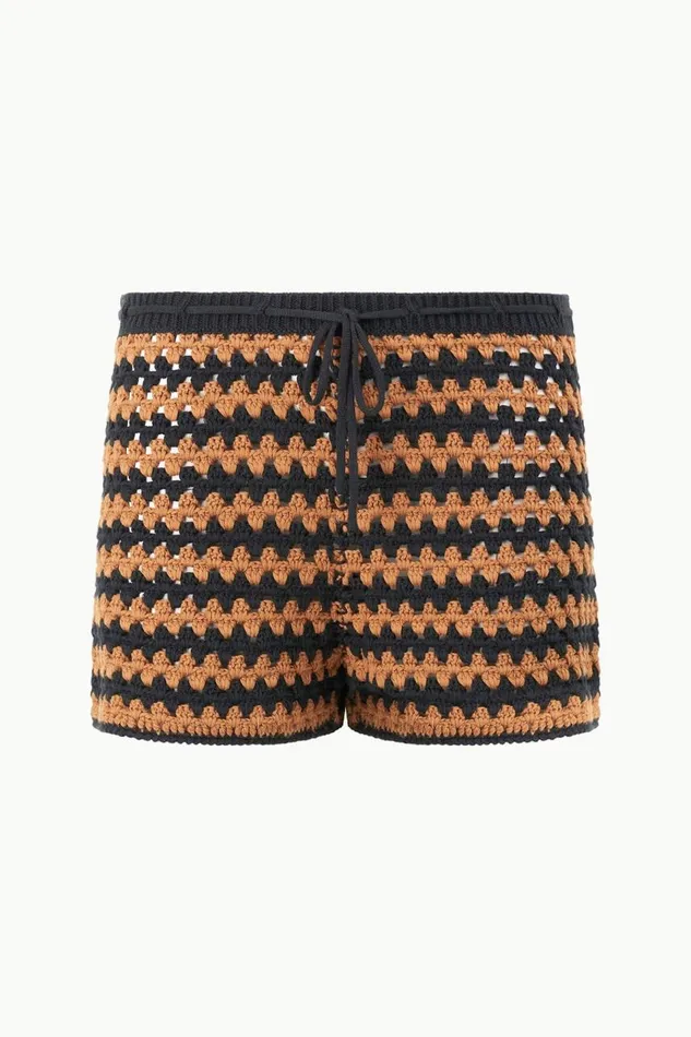STAUD Pants and Shorts Women STAUD SAMARA SHORT BLACK TAN SEASHORE STRIPE STAUD Pants and Shorts Women STAUD SAMARA SHORT BLACK TAN SEASHORE STRIPE